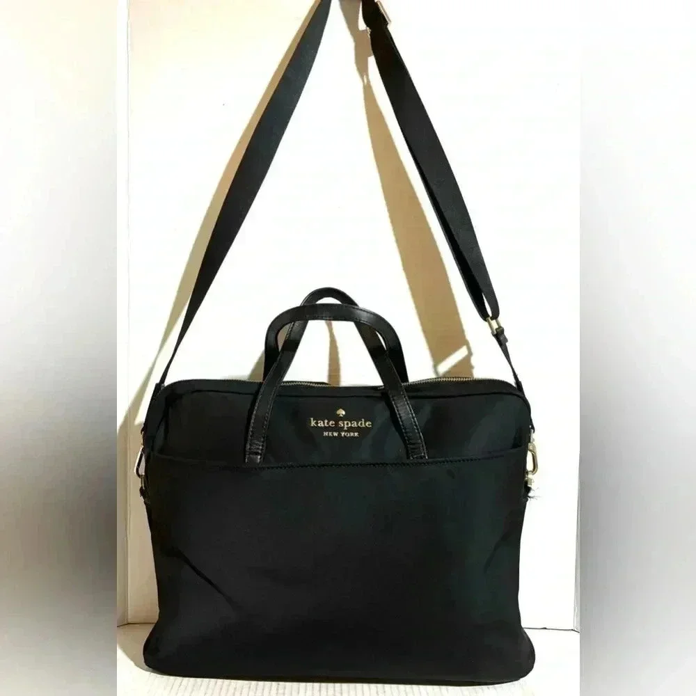 Kate spade black nylon universal laptop bag